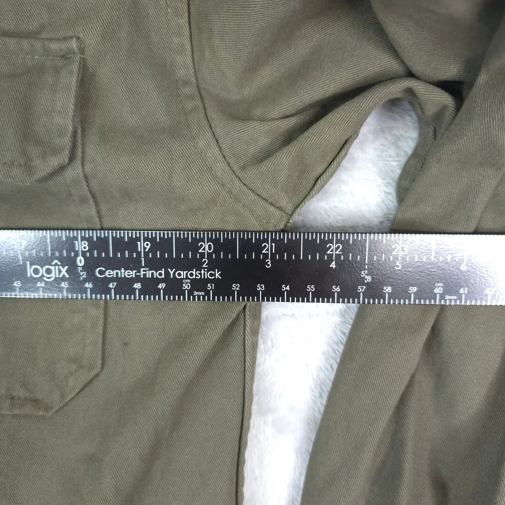 Original Use Military Field Jacket Mens S Army Green‎ Zip Utility Patched Shirt